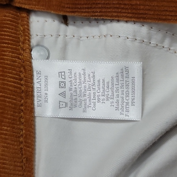 Nwot Everlane button- front corduroy skirt acorn - Picture 6 of 6